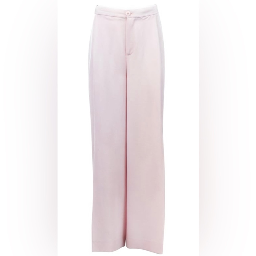 RODEBJER Low-Cut Wide Leg Single Pleat/Flowing Pant in Soft Pink. Size 4.